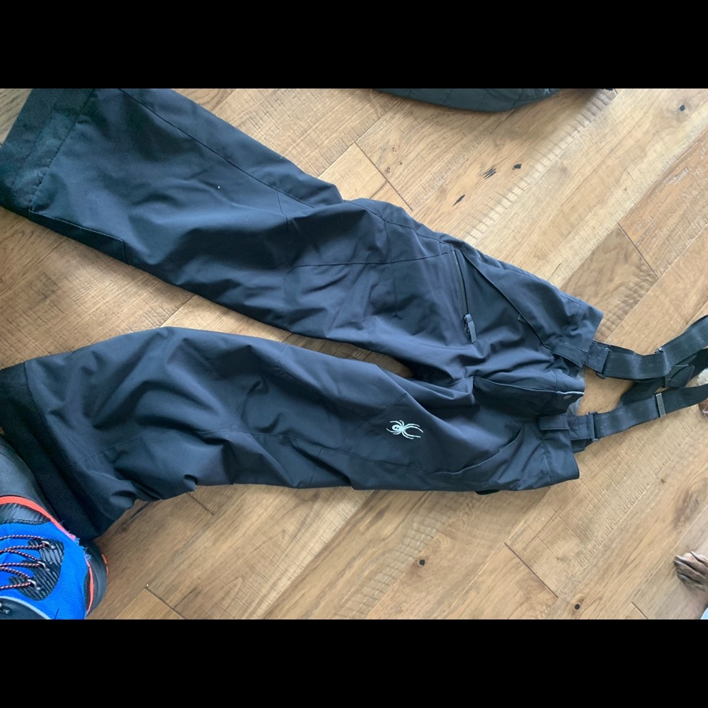 Boys Spyder suspenders ski pants